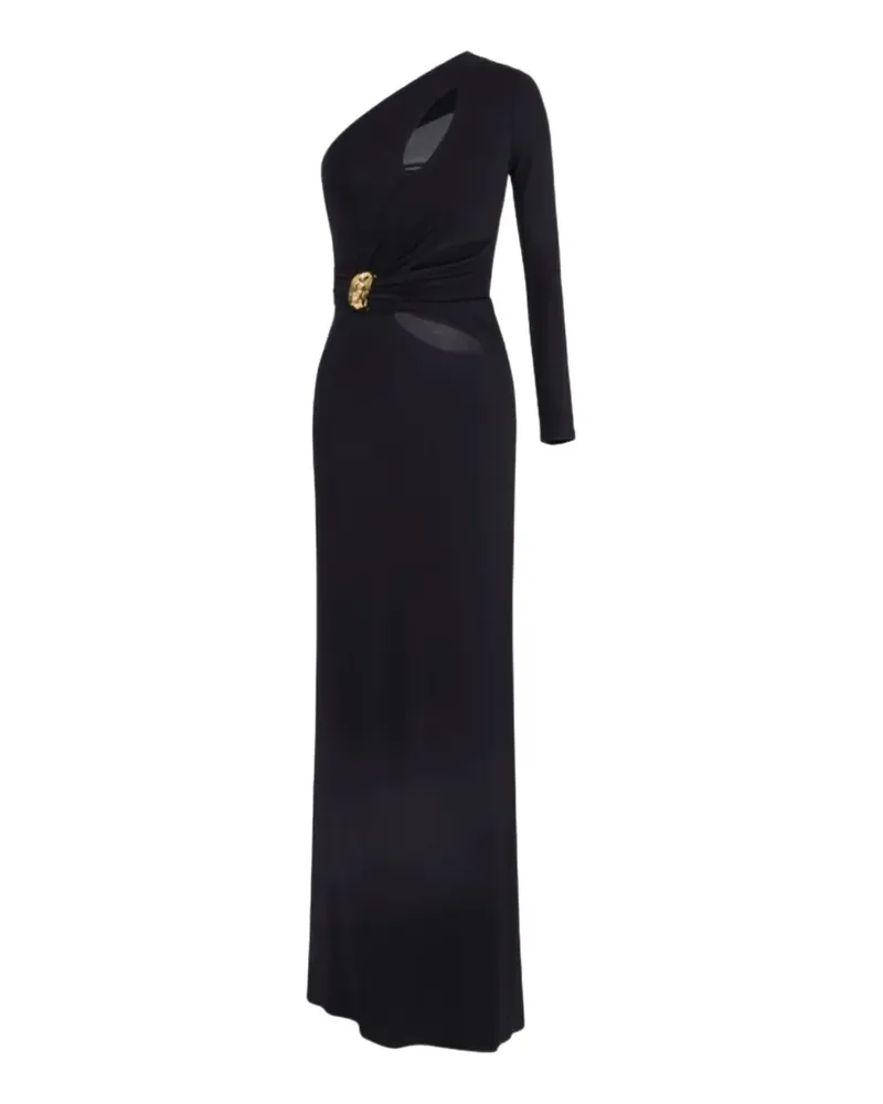 Elisabetta Franchi one-shoulder cut-out maxi dress - Schwarz Schwarz