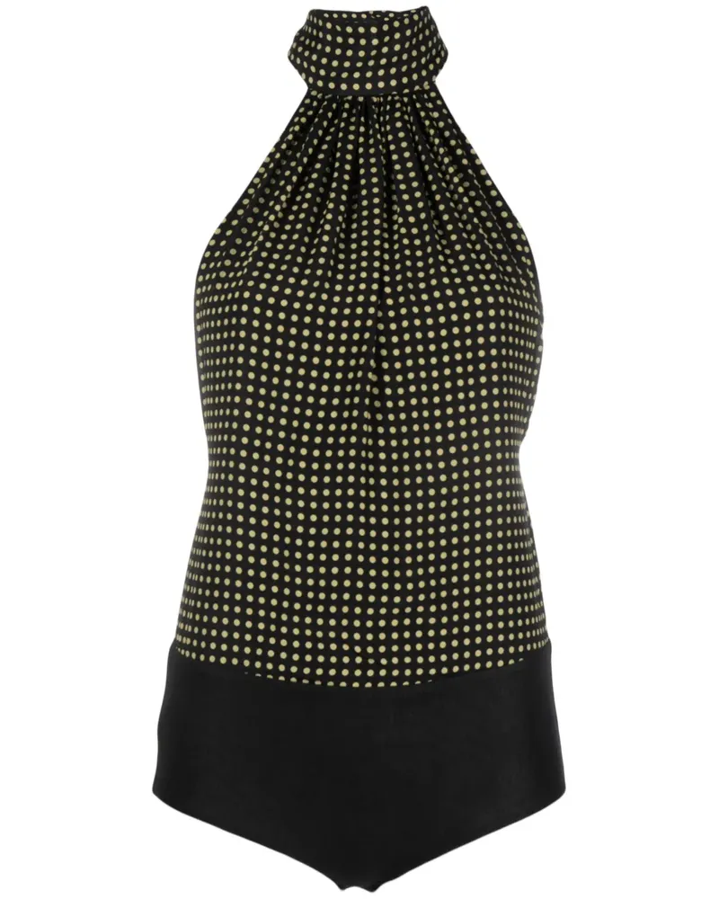 Philosophy Di Lorenzo Serafini Neckholder-Top mit Print - Schwarz Schwarz