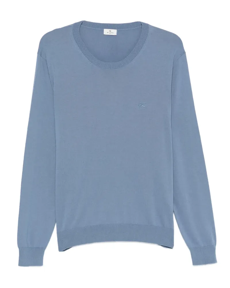 Etro Pegaso-embroidered sweater - Blau Blau