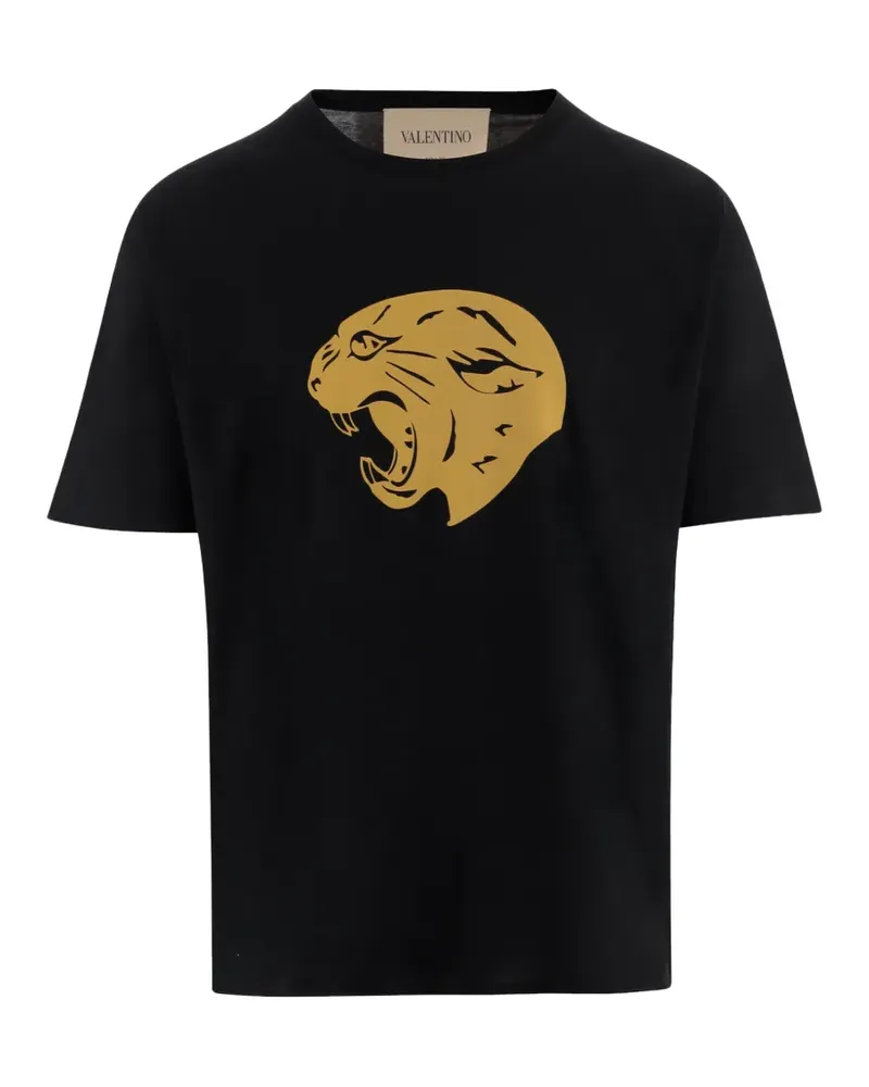 Valentino Garavani T-Shirt mit Panther-Print - Schwarz Schwarz