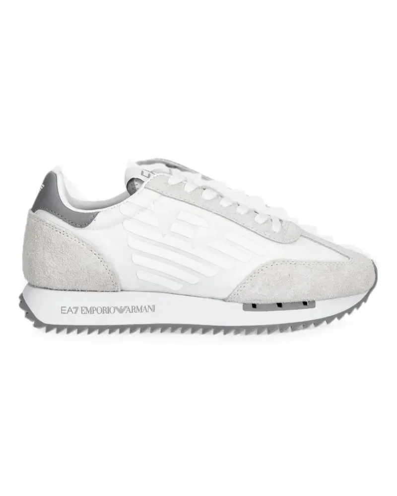 EA7 Sneakers mit Einsätzen - Weiß Weiß