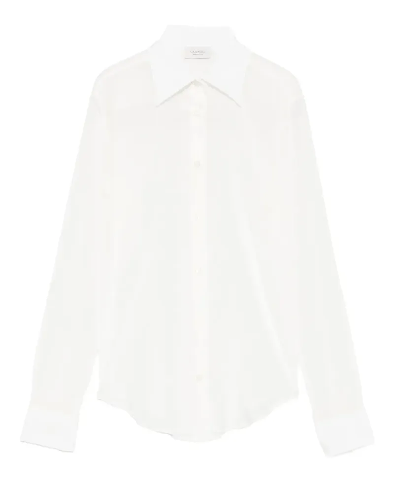 MAZZARELLI Gea curved-hem shirt - Weiß Weiß