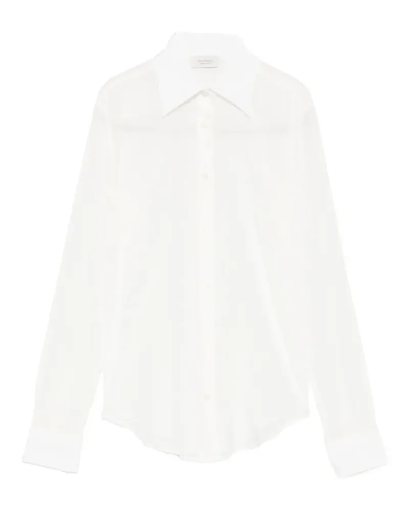 MAZZARELLI Gea curved-hem shirt - Weiß Weiß