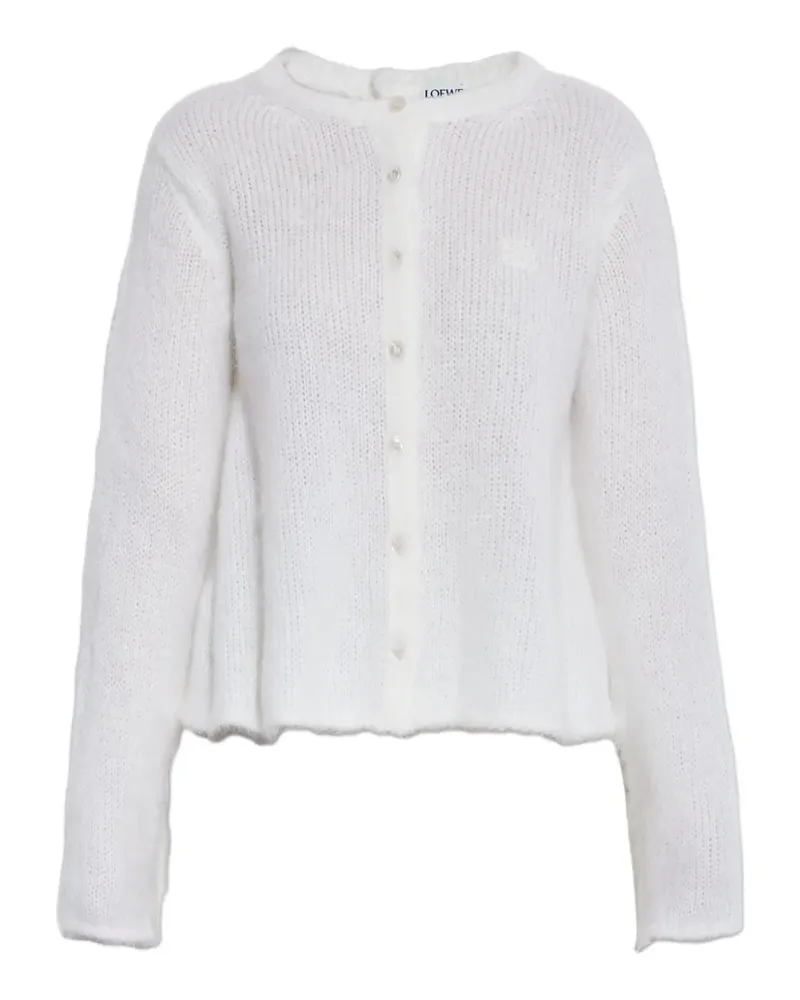 Loewe Klassischer Cardigan - Weiß Weiß