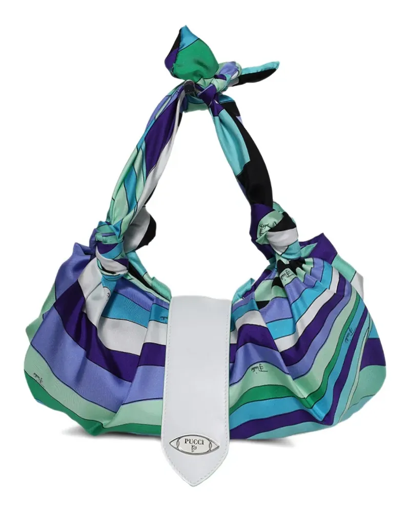 Emilio Pucci Geknotete Schultertasche mit Iride-Print - Grün Grün