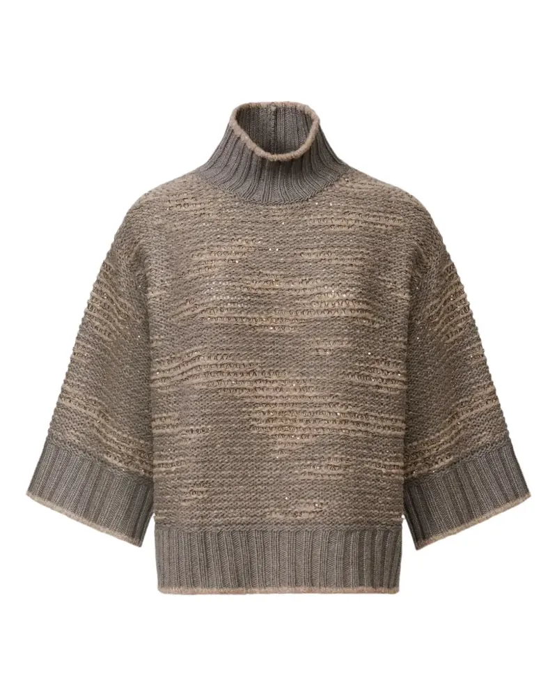 Fabiana Filippi sequin-embellished marled-effect sweater - Grau Grau