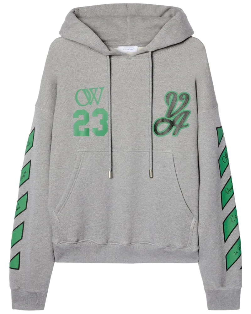 OFF-WHITE 23 Varsity Skate Hoodie - Grau Grau