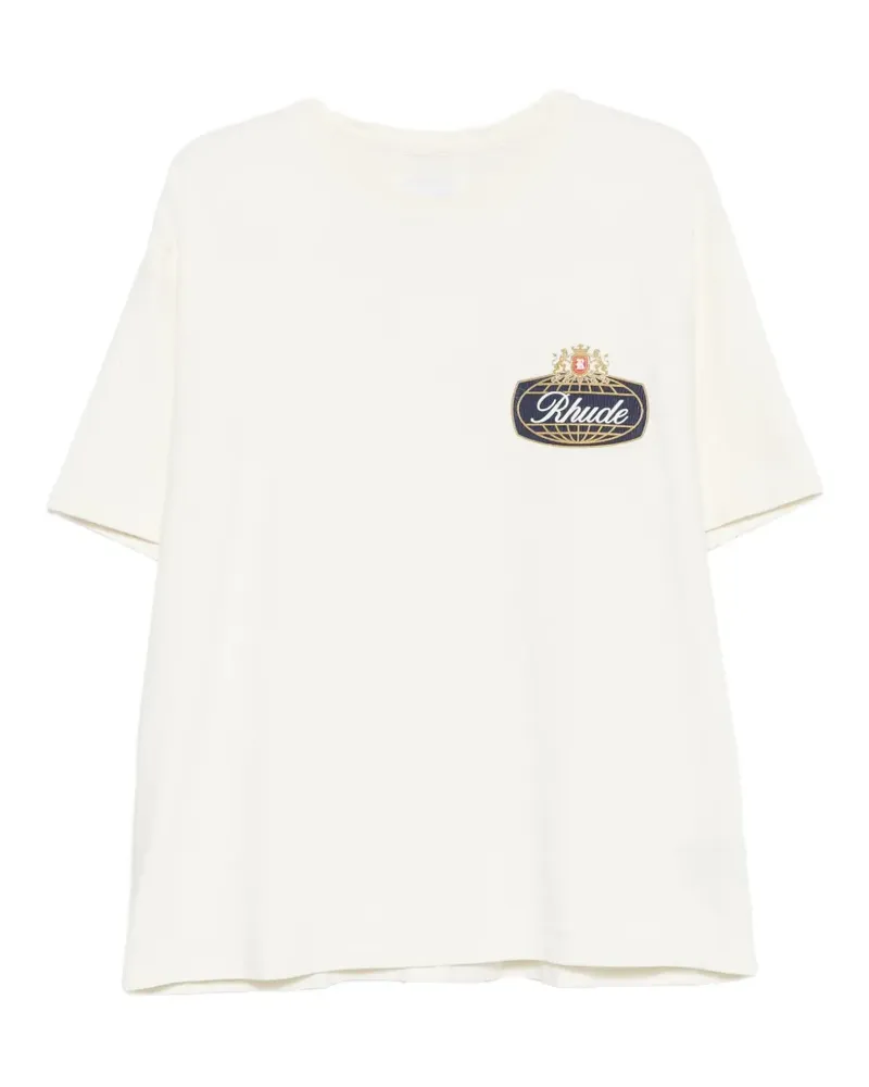 RHUDE graphic-print short-sleeve T-shirt - Nude Nude