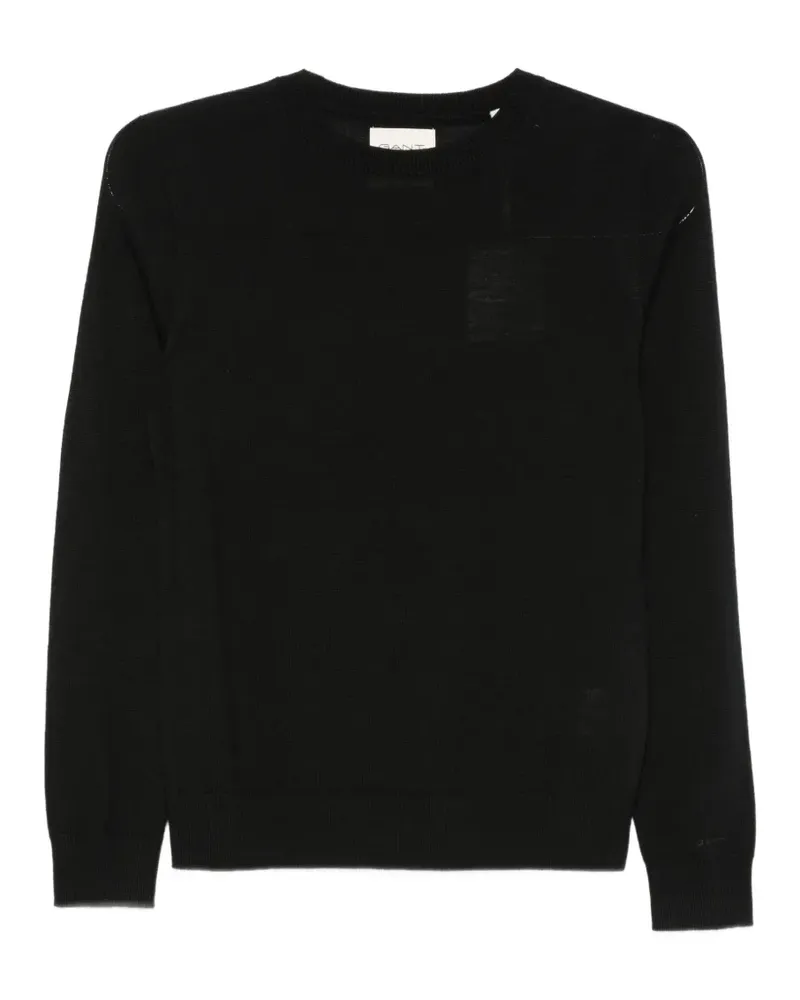 Gant Pullover mit rundem Ausschnitt - Schwarz Schwarz