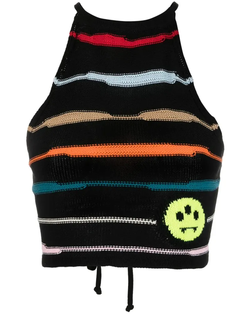 BARROW Gestreiftes Neckholder-Top - Schwarz Schwarz