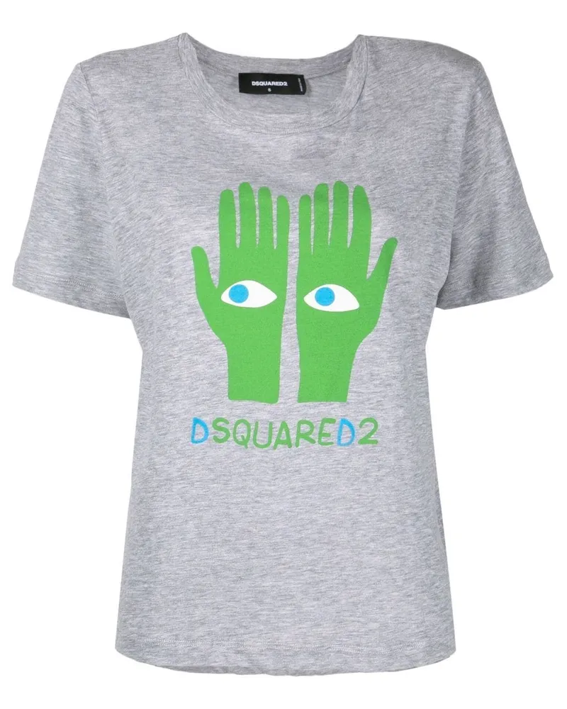 Dsquared2 T-Shirt mit Logo-Print - Grau Grau