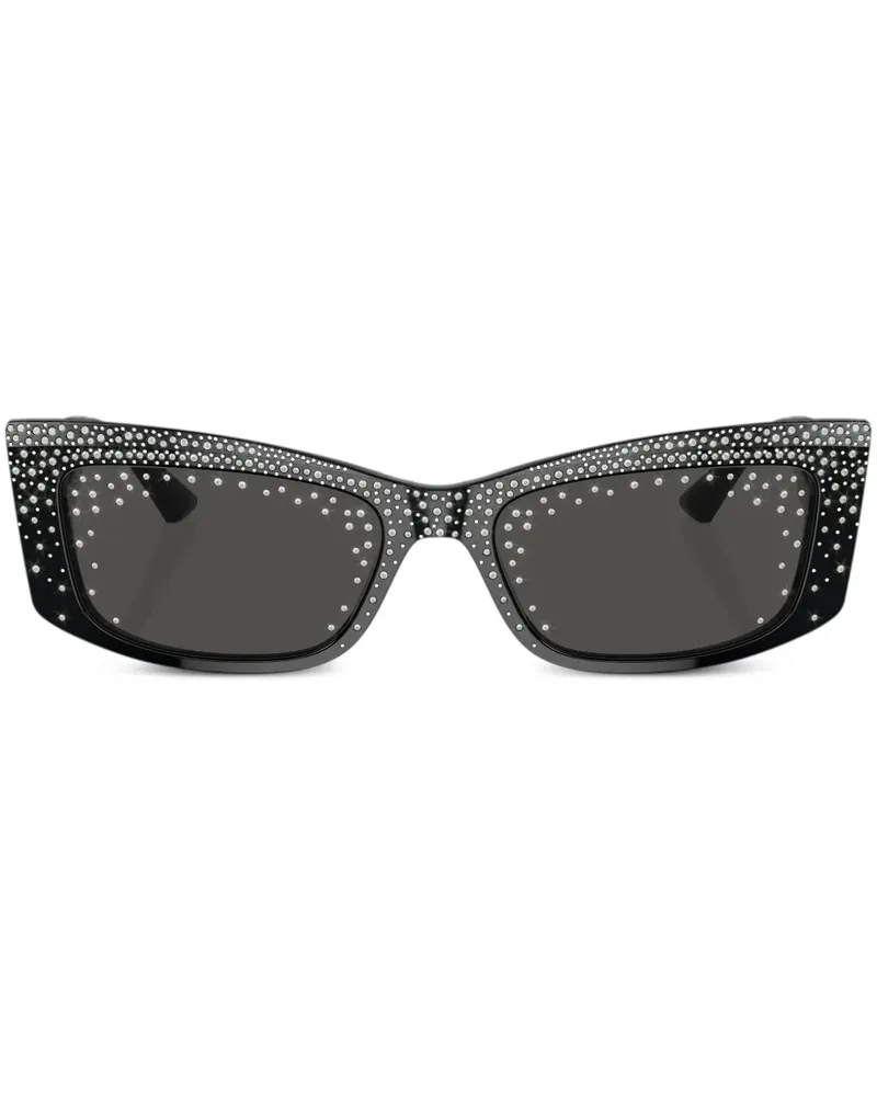 Jimmy Choo Tatum Sonnenbrille mit Kristallen - Schwarz Schwarz