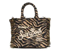 Kosmetiktasche mit Zebramuster - Schwarz