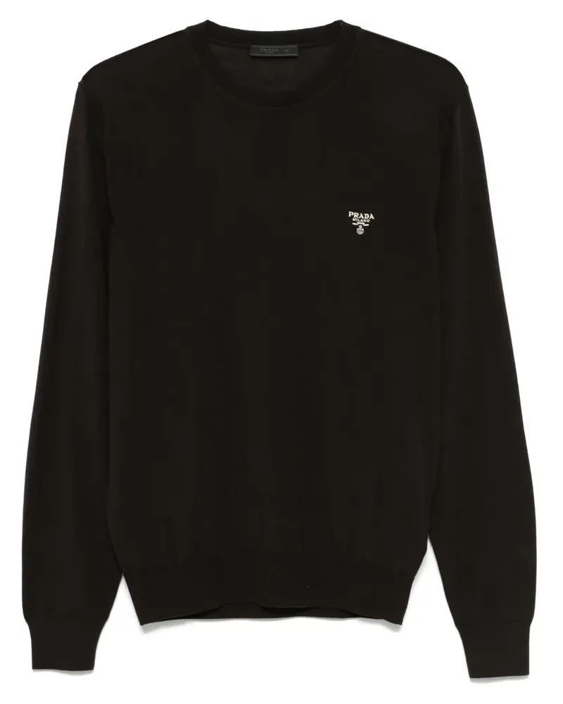 Prada Pullover mit Logo-Stickerei - Braun Braun