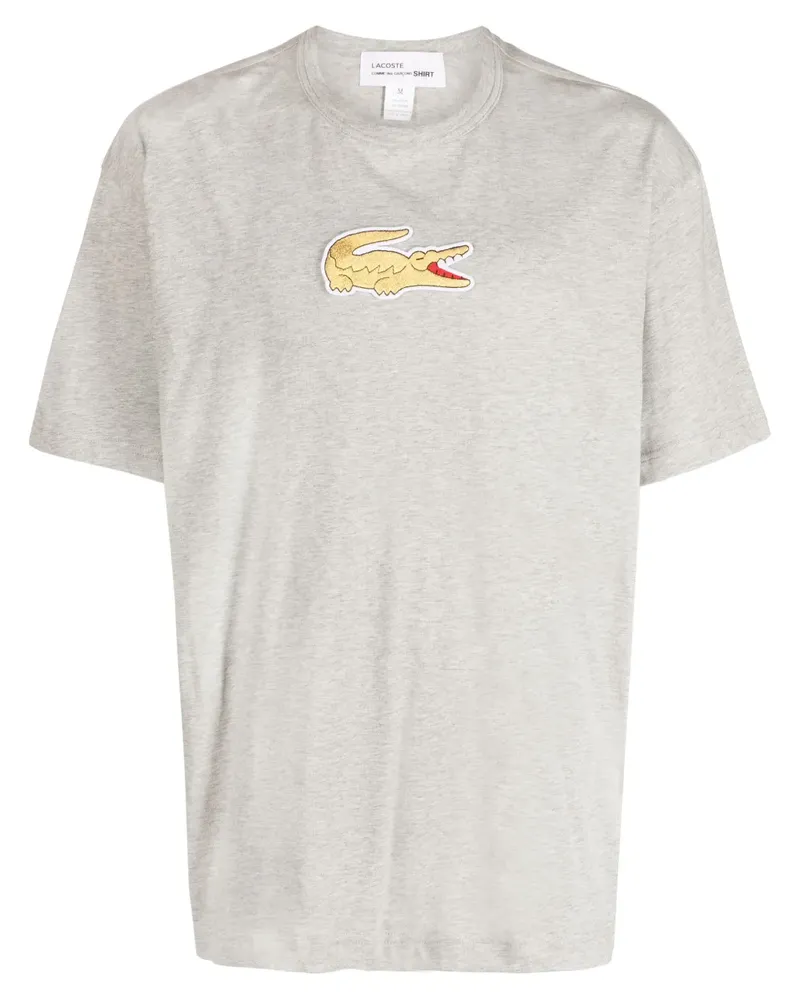 Comme des Garçons x Lacoste T-Shirt mit Logo-Patch - Grau Grau