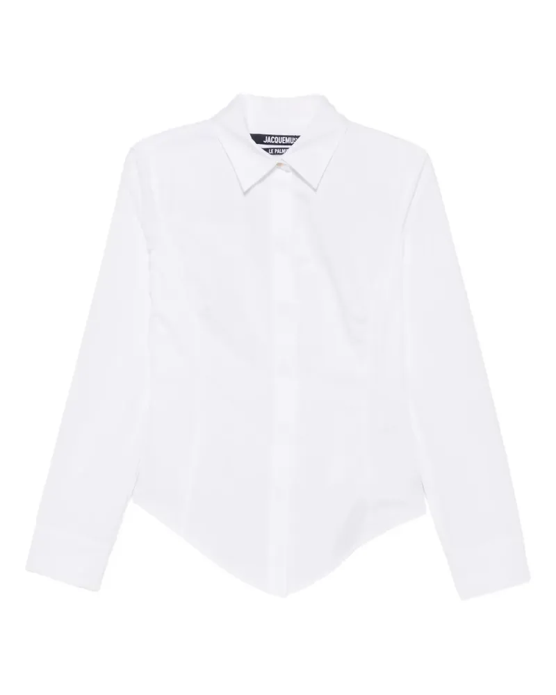 Jacquemus Hemd mit spitzem Saum - Weiß Weiß