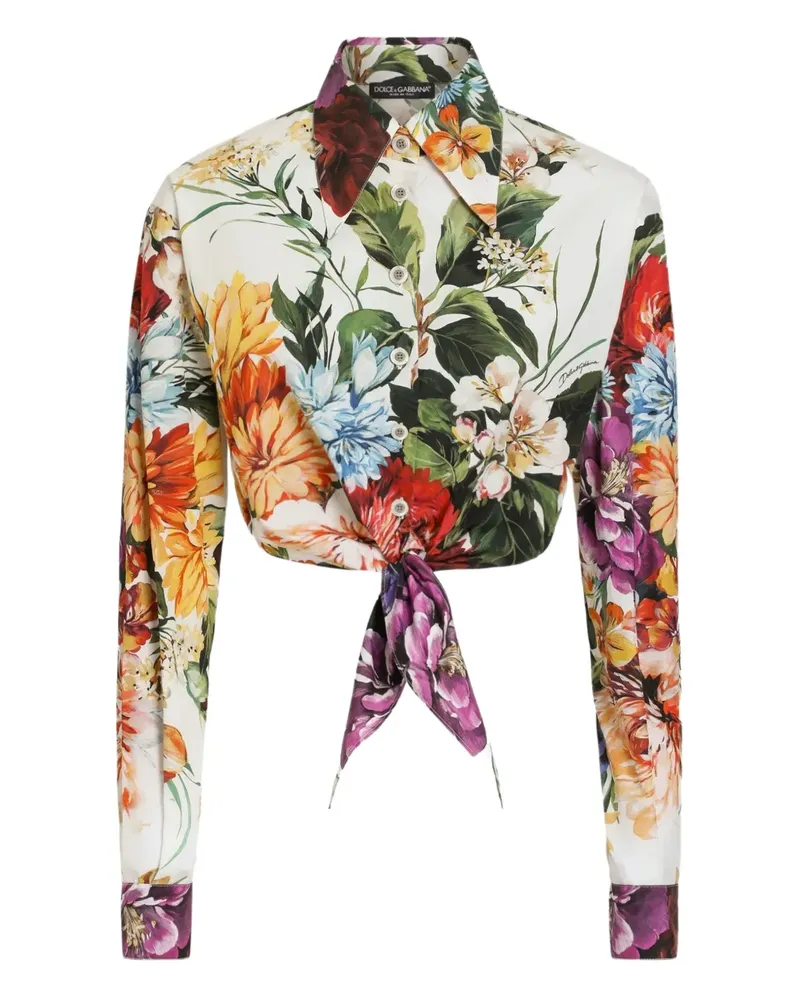 Dolce & Gabbana Bluse mit Blumen-Print - Gelb Gelb