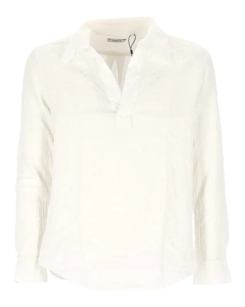 Altea crinkled-finish long-sleeve shirt - Weiß Weiß