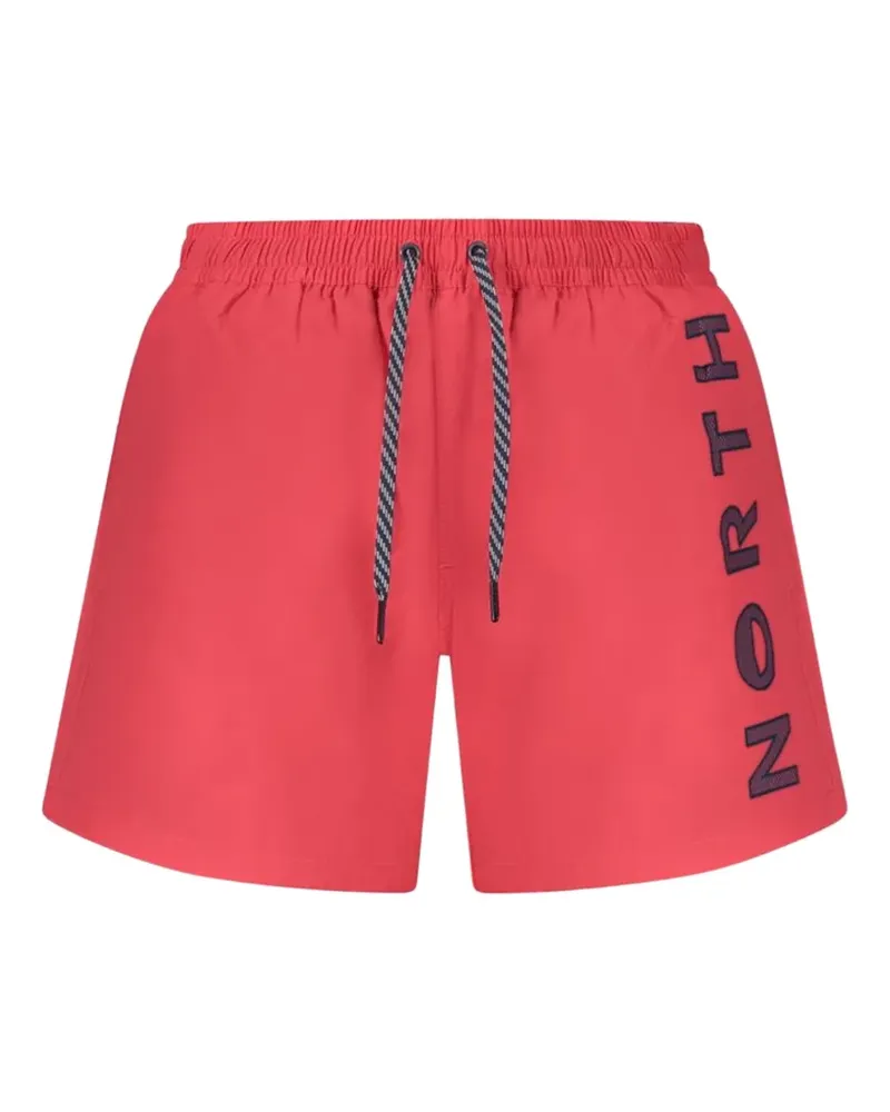North Sails logo-print drawstring swim shorts - Rot Rot