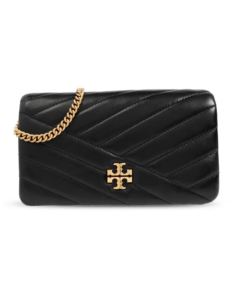 Tory Burch Kira Chevron Portemonnaie mit Kettenriemen - Schwarz Schwarz
