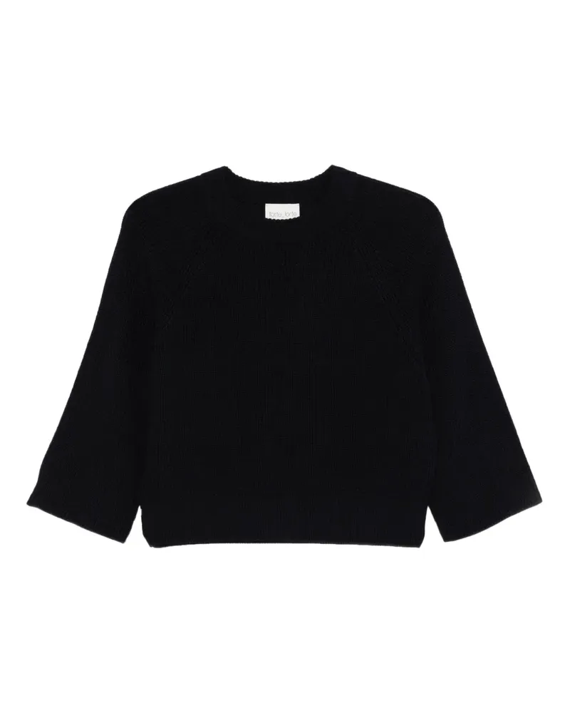 forte_forte Cropped-Pullover mit Raglanärmeln - Blau Blau