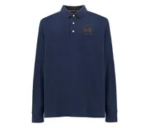Beato Poloshirt mit Logo-Stickerei - Blau
