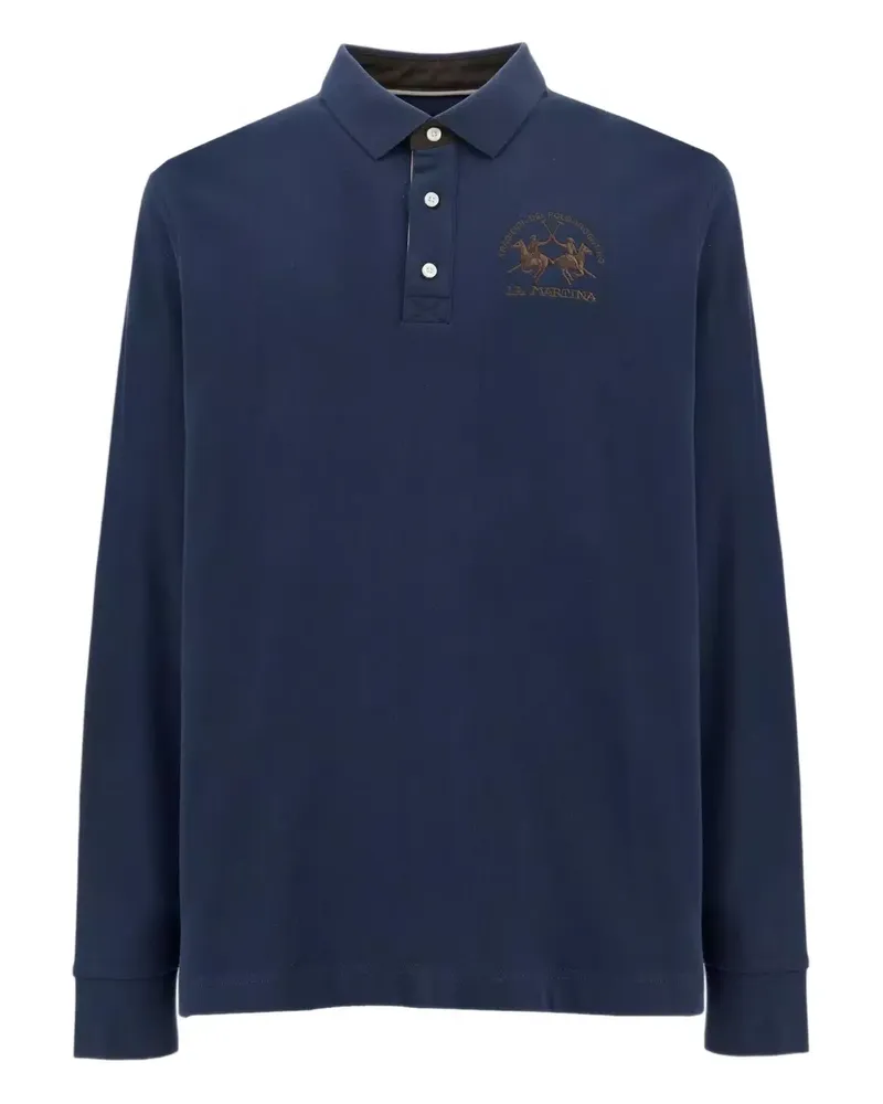 La Martina Beato Poloshirt mit Logo-Stickerei - Blau Blau