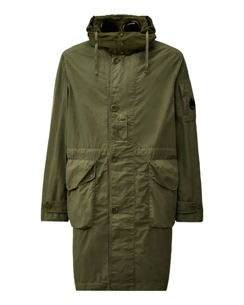 C.P. Company goggle-detail hooded parka - Grün Grün