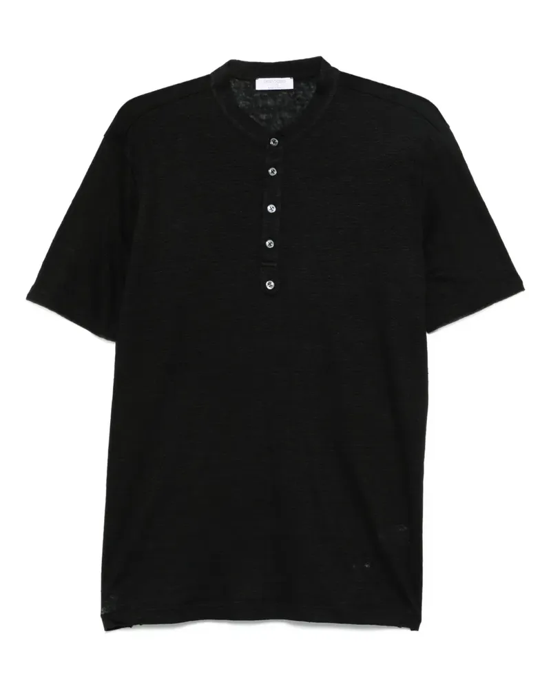 Gran Sasso T-Shirt aus Leinen - Schwarz Schwarz
