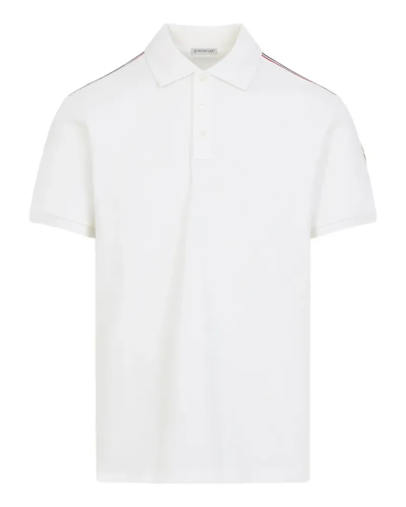 Moncler Gestreiftes Poloshirt - Weiß Weiß