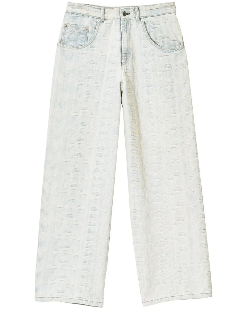 Marc Jacobs The Monogram Jeans mit weitem Bein - Grau Grau