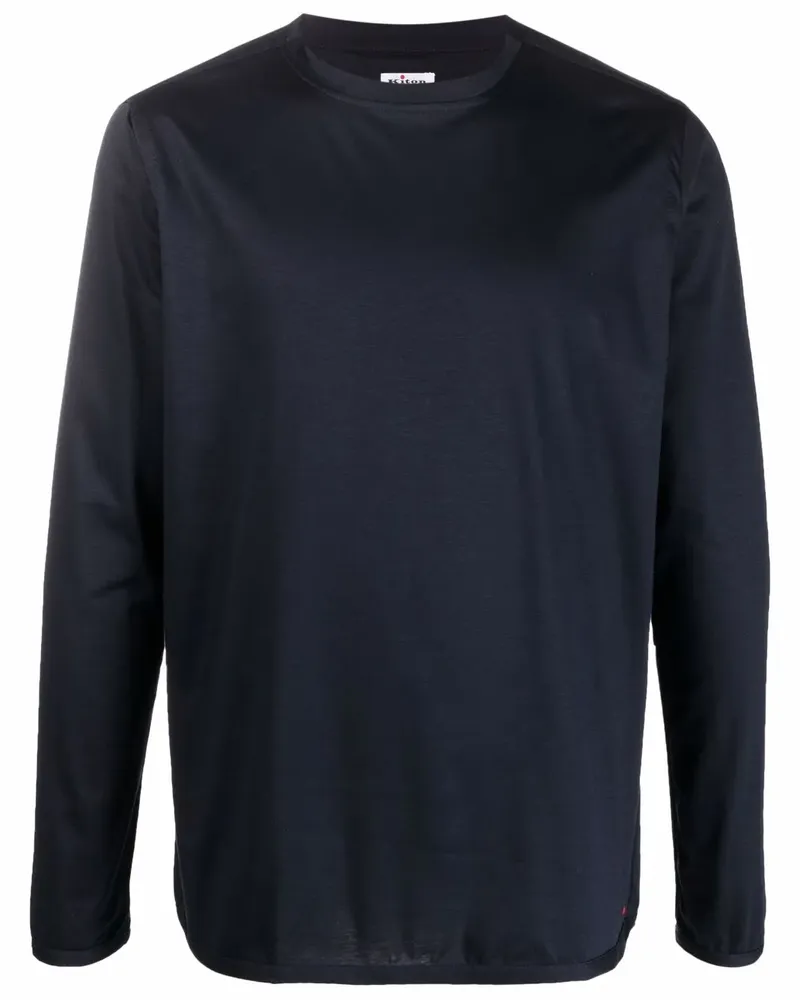 Kiton T-Shirt mit Rundhalsausschnitt - Blau Blau