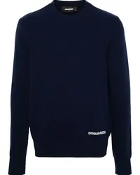 Dsquared2 Pullover mit Logo-Stickerei Blau