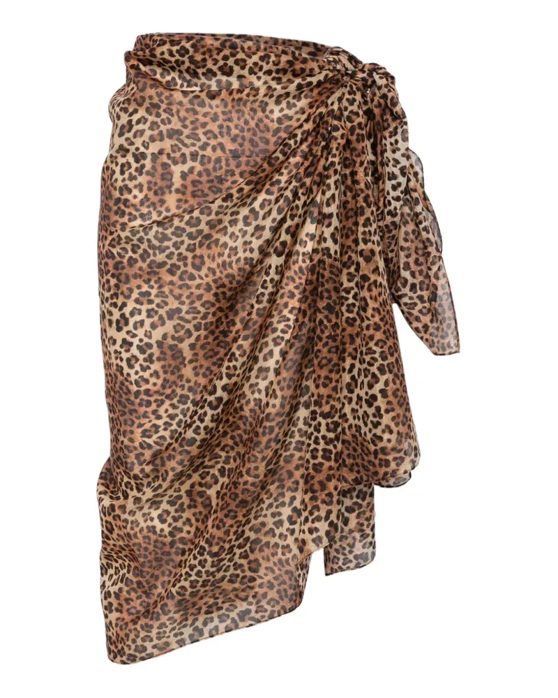 MC2 Saint Barth Thaiti leopard-print sarong - Braun Braun