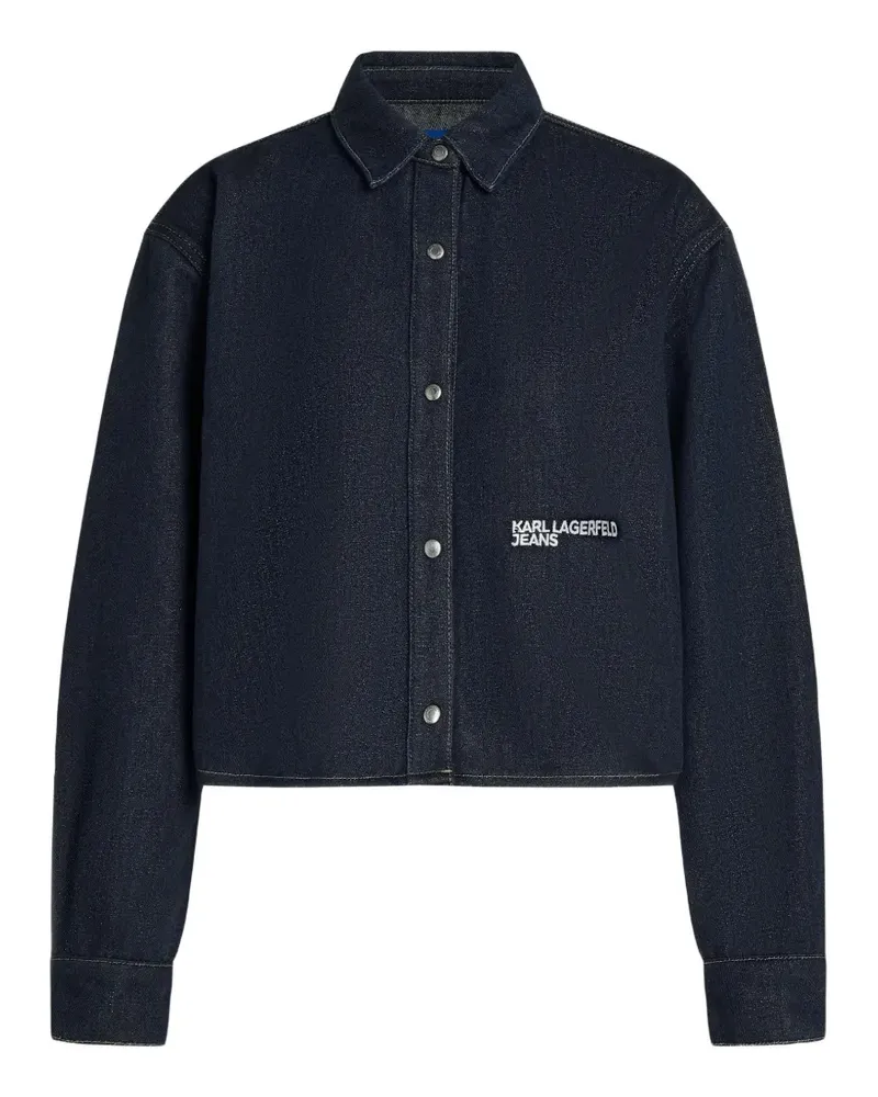 Karl Lagerfeld Kastiges Jeanshemd - Blau Blau