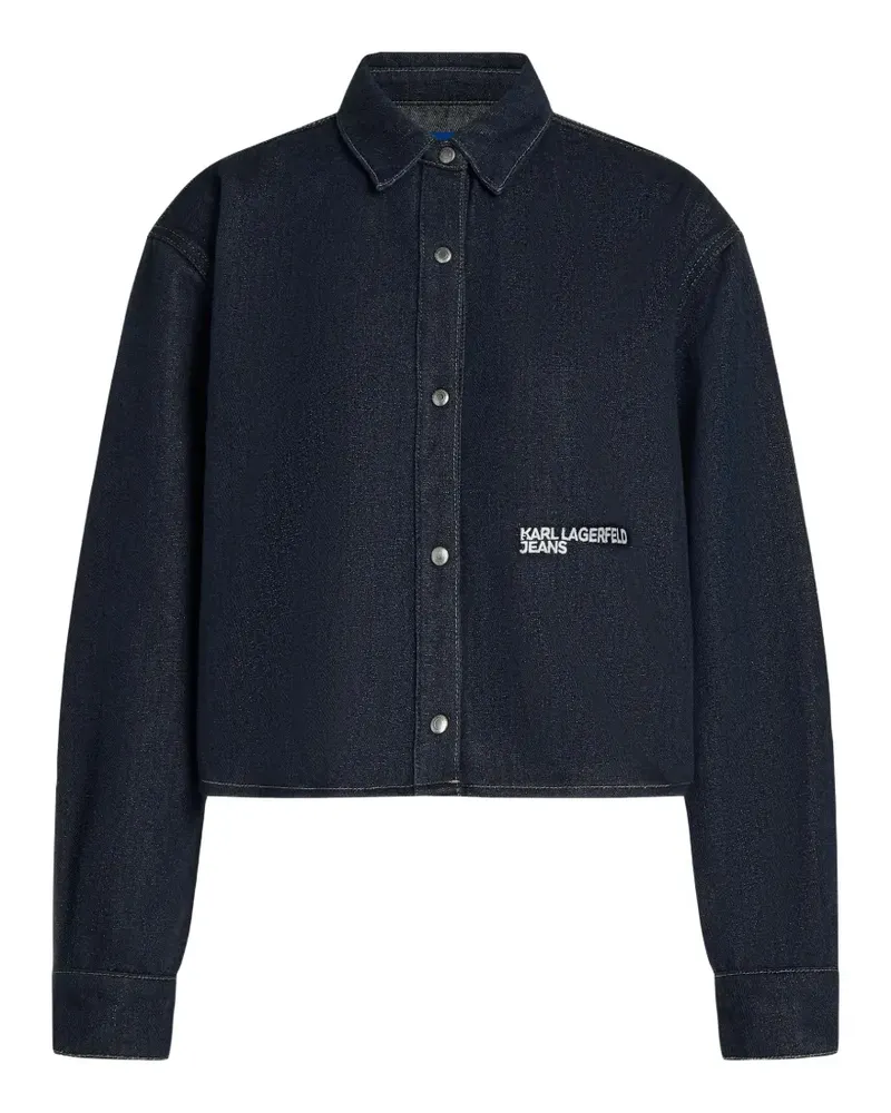 Karl Lagerfeld Kastiges Jeanshemd - Blau Blau