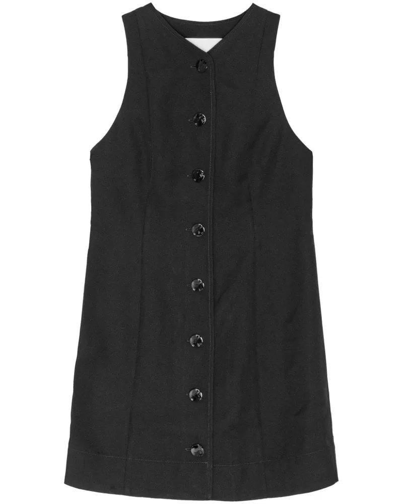 Ganni Minikleid mit Schleife - Schwarz Schwarz