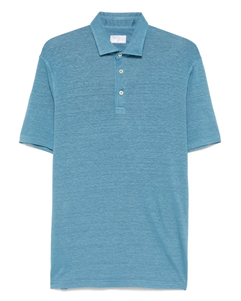Fedeli Kurzärmeliges Poloshirt - Blau Blau