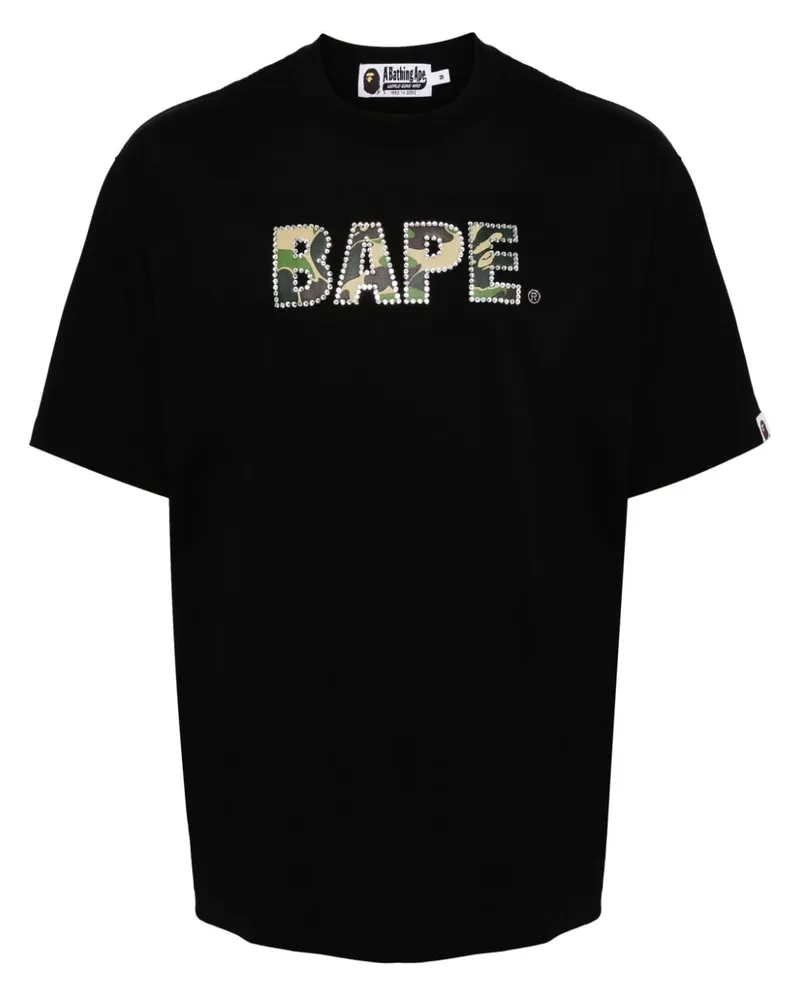 BAPE T-Shirt mit Logo-Print - Schwarz Schwarz