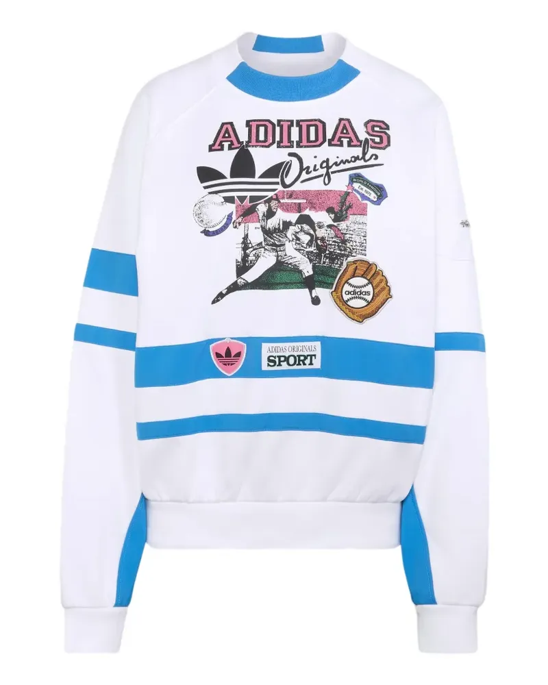adidas ARCHIVE SWEATER BASEBALL - Weiß Weiß