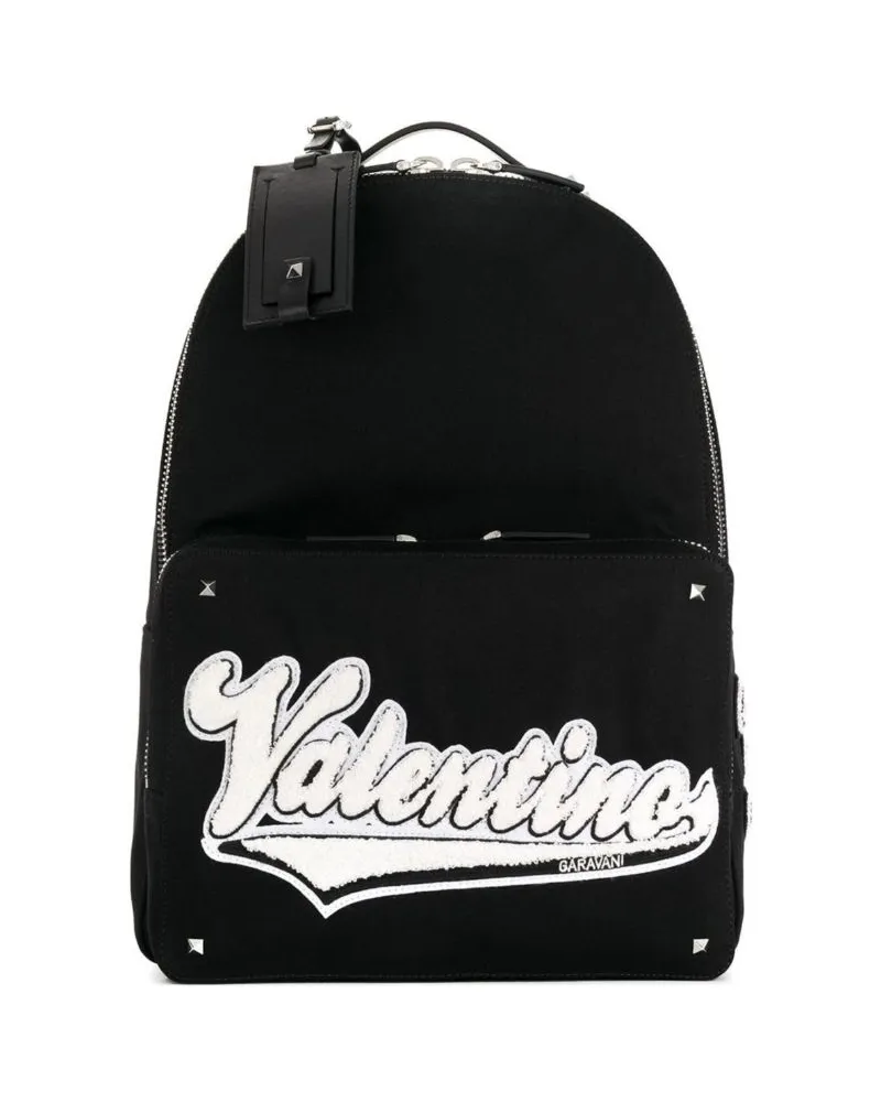 Valentino Garavani Rucksack mit Applikation - Schwarz Schwarz