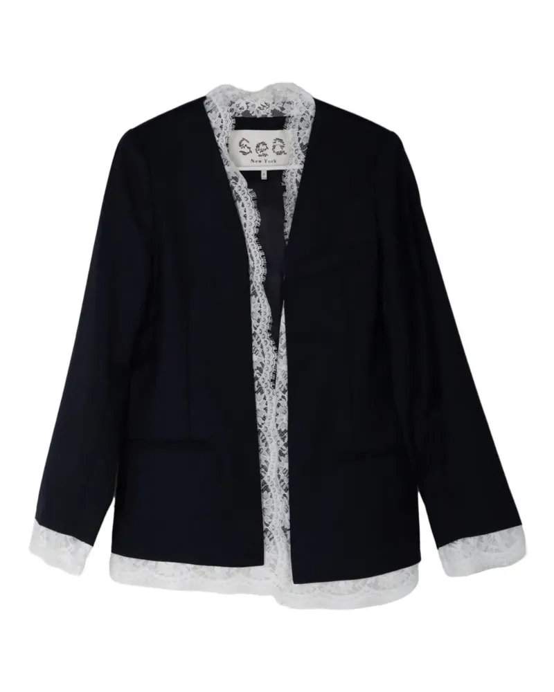 Sea Fiora lace trim blazer - Blau Blau