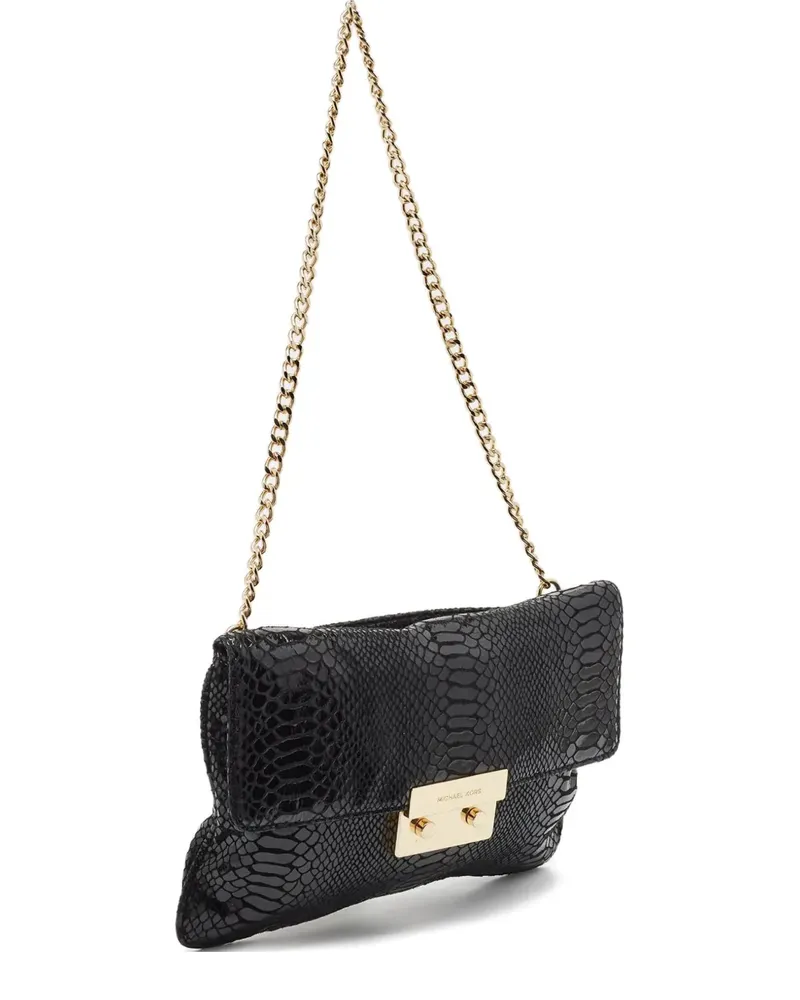 Michael Kors Umhängetasche mit Schlangenleder-Prägung - Schwarz Schwarz