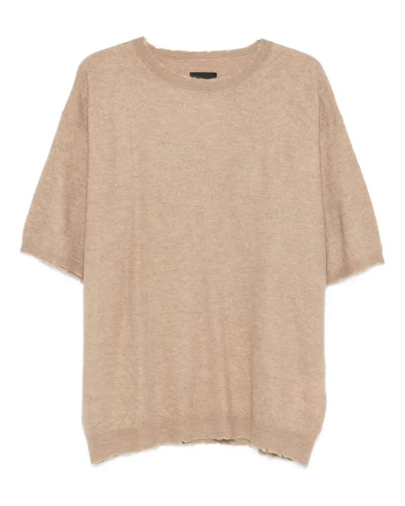 FREI-MUT frayed T-shirt - Nude Nude