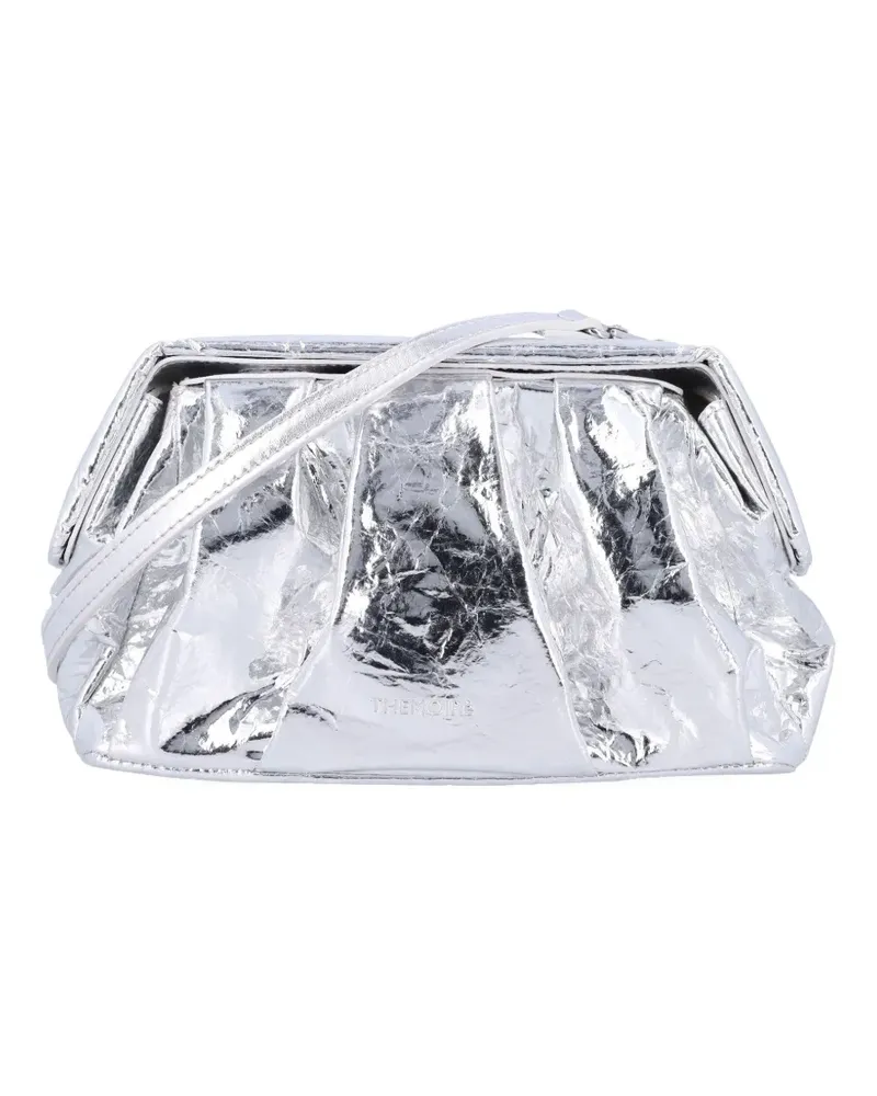 THEMOIRÈ Afrodite Clutch im Metallic-Look mit Falten - Silber Silber