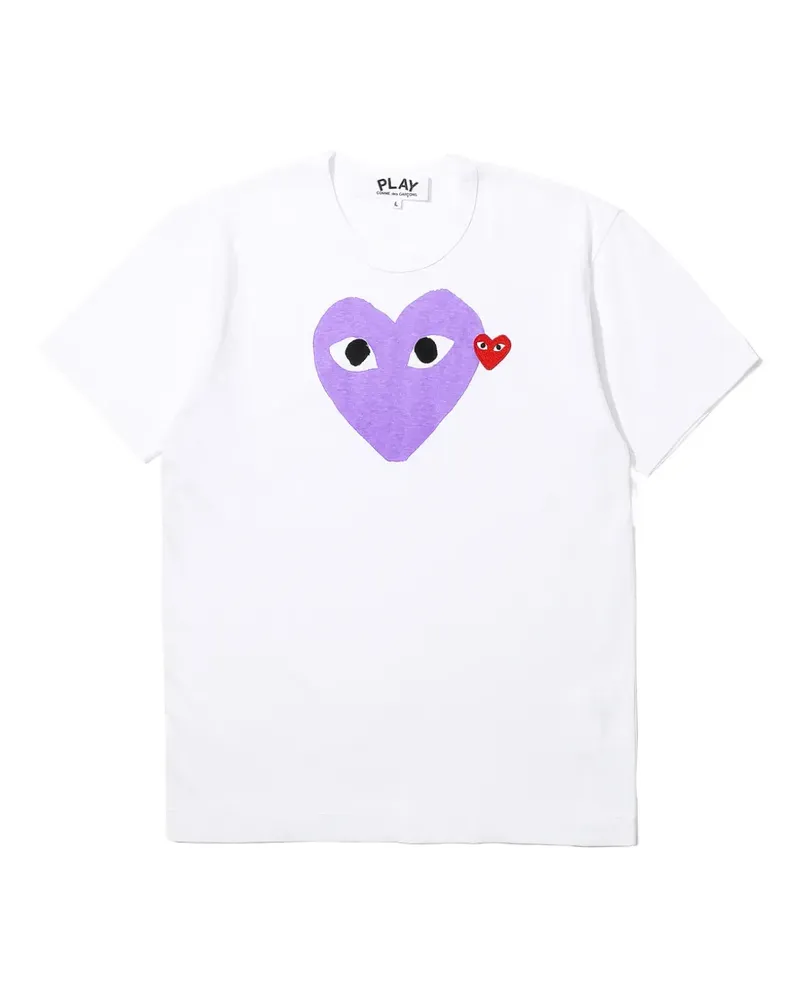 Comme des Garçons T-Shirt mit Herzmotiv - Weiß Weiß