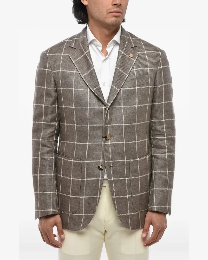 Corneliani check-pattern blazer - Braun Braun