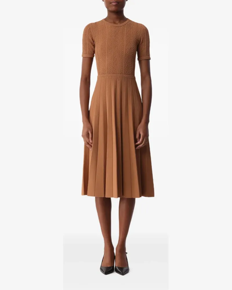 Jason Wu Midikleid mit Zopfmuster - Braun Braun