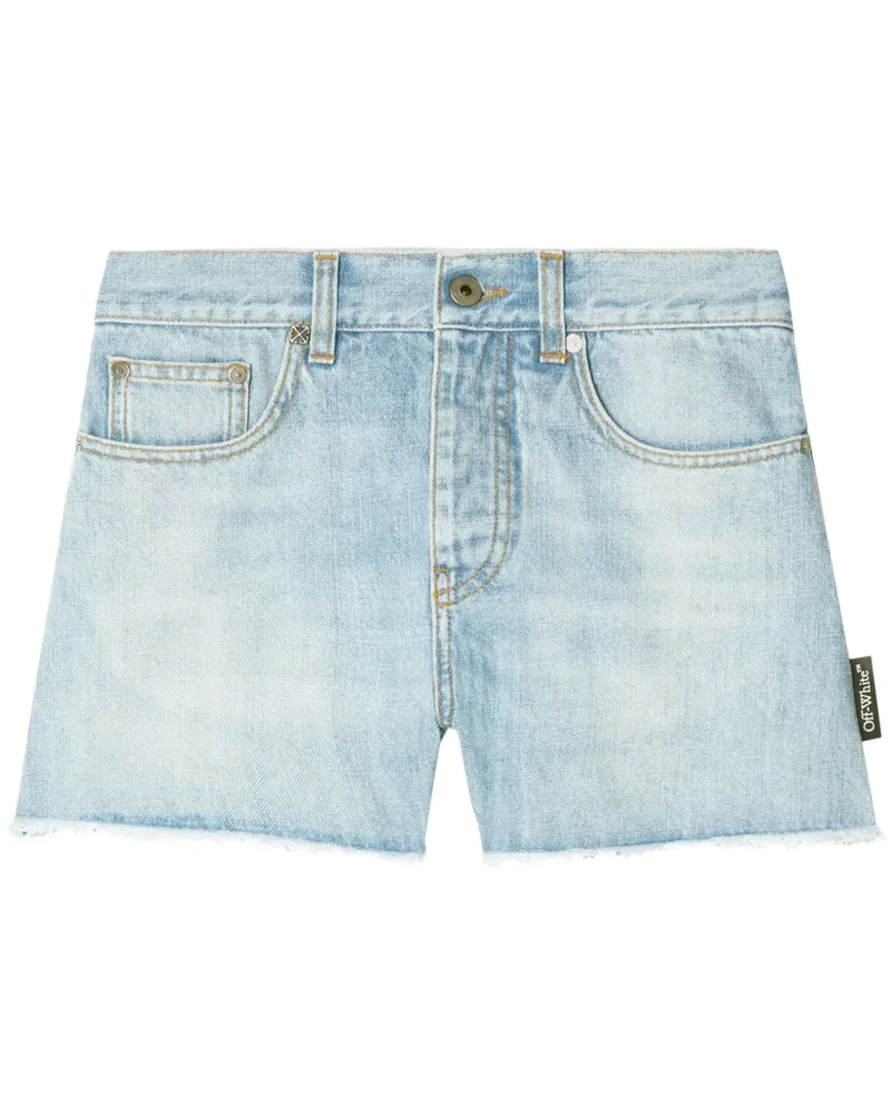 OFF-WHITE Ausgefranste Jeans-Shorts - Blau Blau