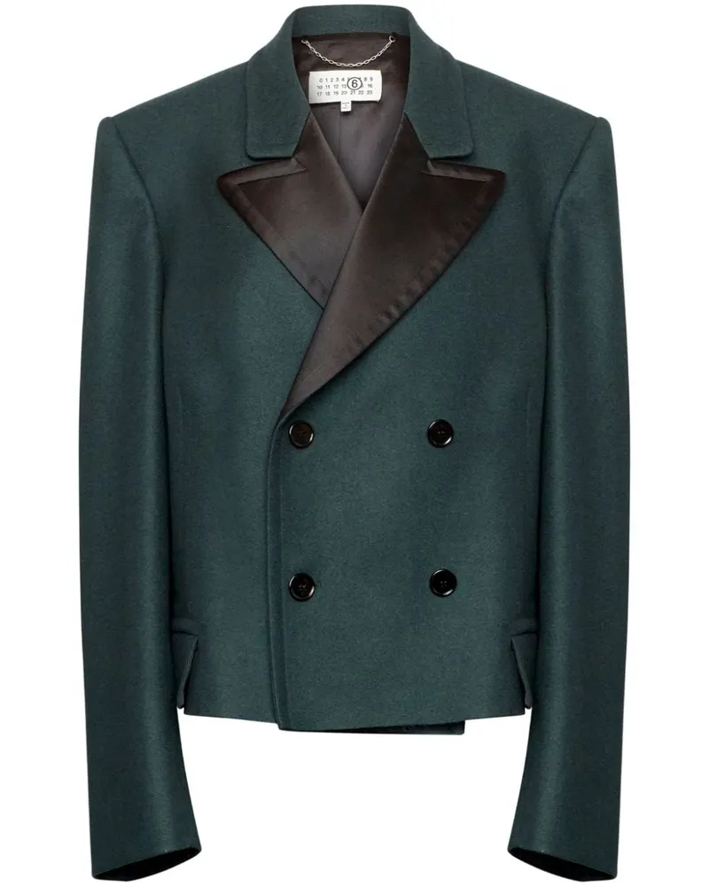 Maison Margiela Doppelreihiger Oversized-Blazer - Grün Grün